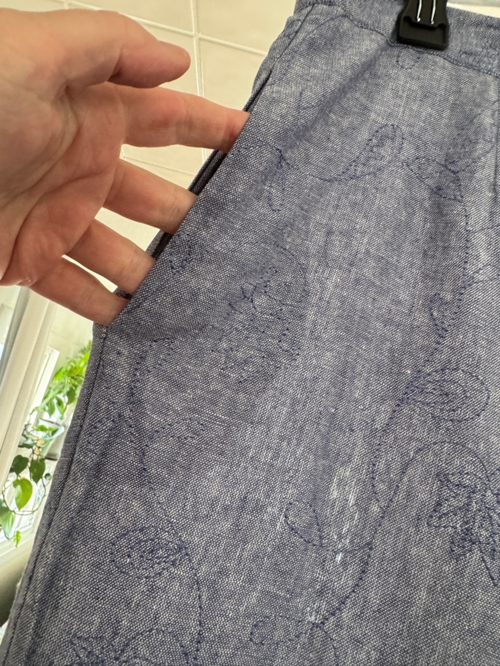 NWT Embroidered Linen Blend Pants XL 18 - Picture 7 of 8